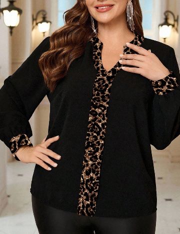Bluza SHEIN CURVE, negru