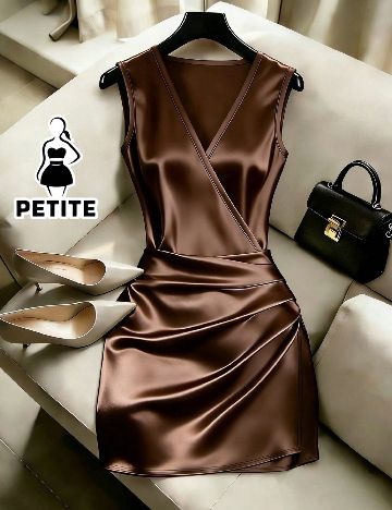 Rochie scurta SHEIN, maro