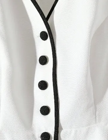 Bluza SHEIN, alb/negru