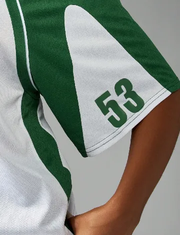 Tricou Missguided, alb/verde