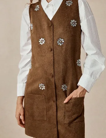 Rochie scurta SHEIN, maro
