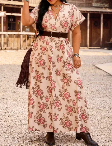 Rochie lunga SHEIN CURVE, crem