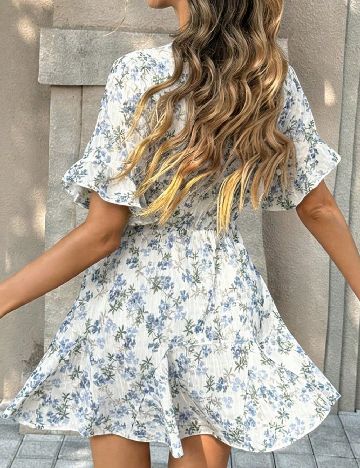 Rochie scurta SHEIN, floral print