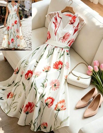 Rochie lunga SHEIN, alb