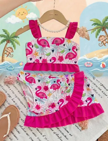 Costum de baie Shein Kids, mix culori