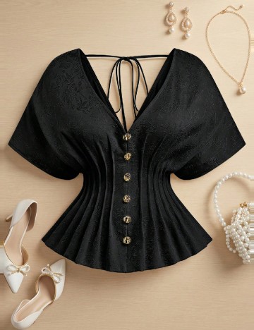Bluza SHEIN CURVE, negru