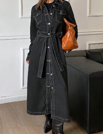 Rochie lunga Dazy, negru