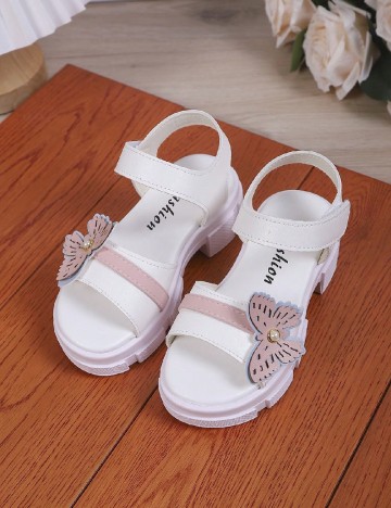 Sandale Shein Kids, alb
