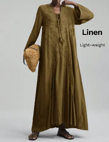 Rochie lunga Ontre, verde