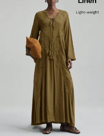Rochie lunga Ontre, verde