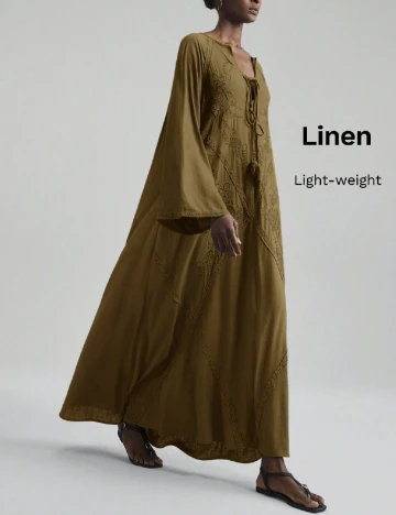 Rochie lunga Ontre, verde