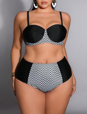 Costum de baie SHEIN CURVE, negru