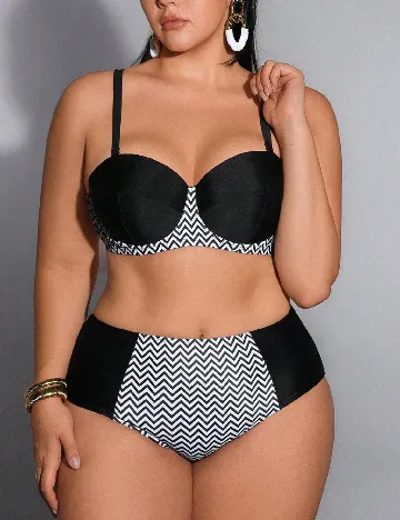 Costum de baie SHEIN CURVE, negru