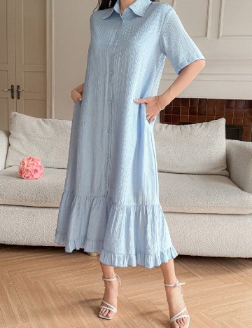 Rochie lunga Dazy, albastru