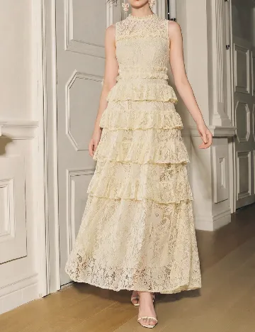 Rochie lunga Anewsta, galben