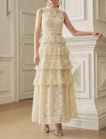 Rochie lunga Anewsta, galben