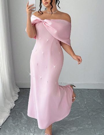 Rochie lunga SHEIN CURVE, roz