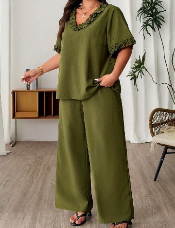 Compleu SHEIN CURVE, verde