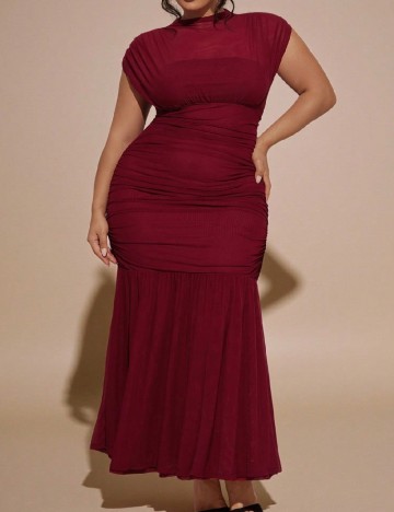 Rochie lunga SHEIN CURVE, rosu