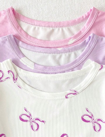 Set pijamale 3 perechi Shein Kids, mix culori