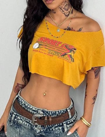Top SHEIN, galben