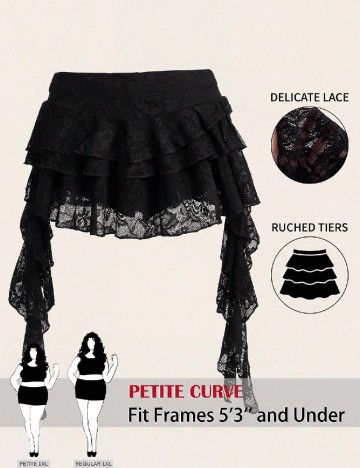 Fusta pantalon SHEIN CURVE, negru