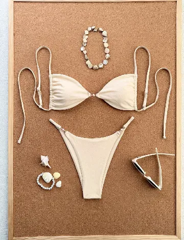 Costum de baie SHEIN, bej