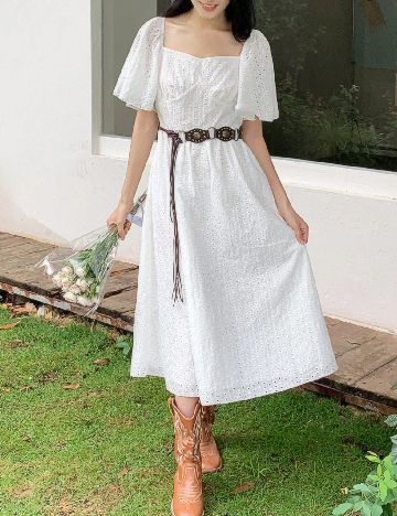 Rochie medie SHEIN, gri deschis