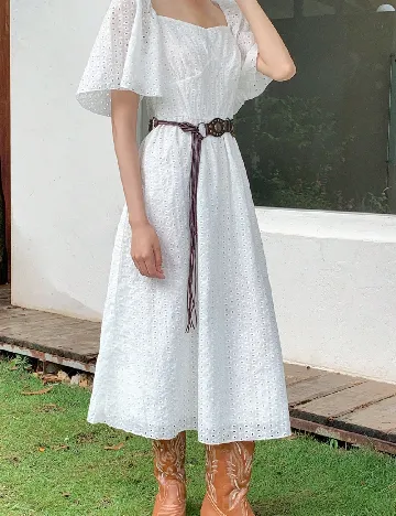 Rochie medie SHEIN, gri deschis
