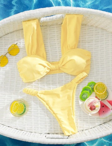 Costum de baie SHEIN, galben