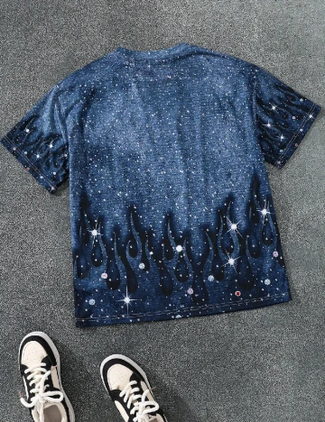 Tricou Shein Kids, albastru