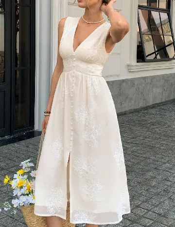 Rochie medie SHEIN, crem