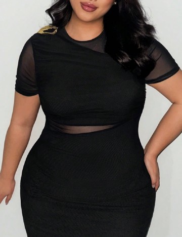 Rochie scurta SHEIN CURVE, negru