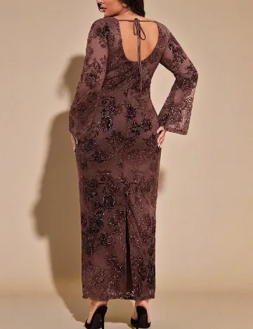 Rochie lunga SHEIN CURVE, maro