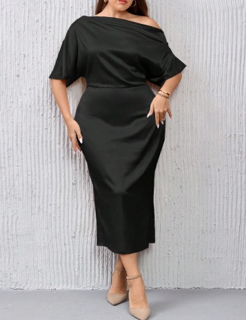 Rochie medie SHEIN CURVE, negru