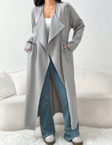 Trench SHEIN, gri