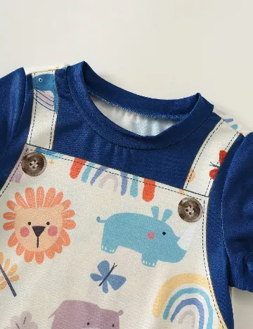 Salopeta Shein Kids, crem