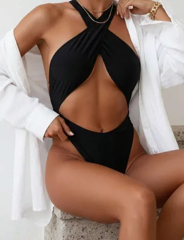 Costum de baie SHEIN, negru