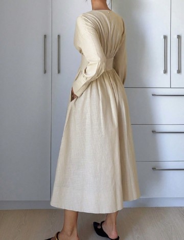 Rochie lunga SHEIN, crem