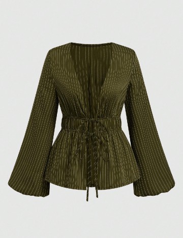 Blazer SHEIN CURVE, verde