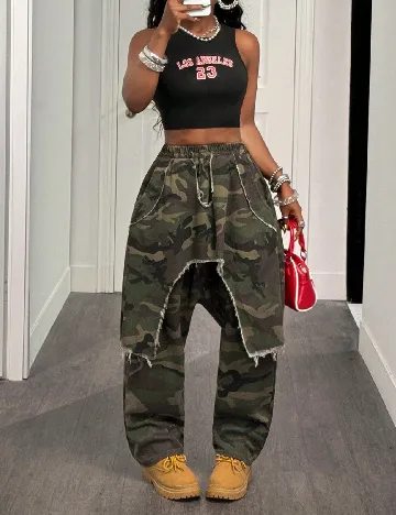 Pantaloni SHEIN, army