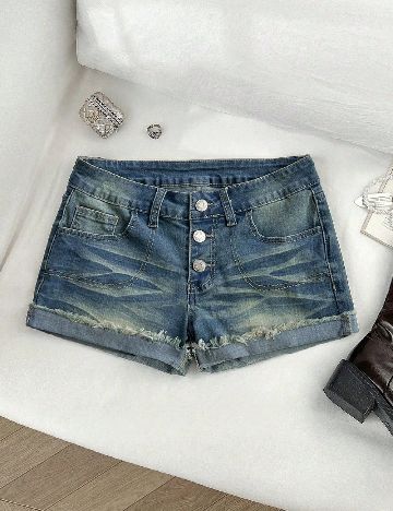 Pantaloni scurti SHEIN, albastru