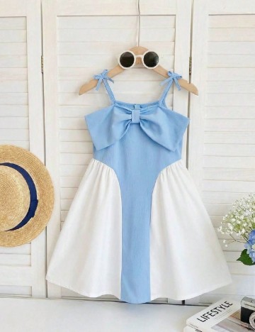 Rochie Shein Kids, albastru/alb