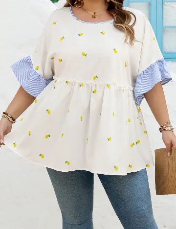 Bluza SHEIN CURVE, alb
