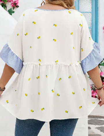Bluza SHEIN CURVE, alb