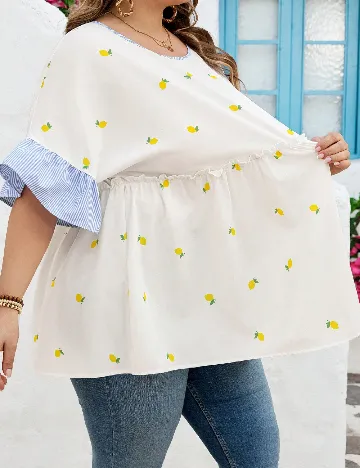 Bluza SHEIN CURVE, alb