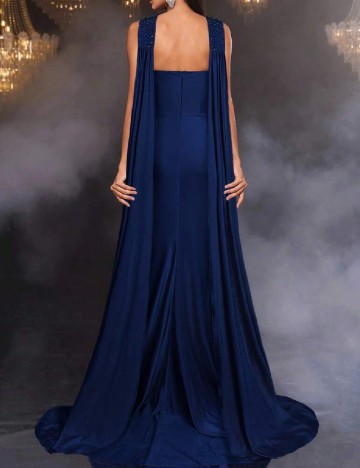 Rochie lunga Glamrae, bleumarin