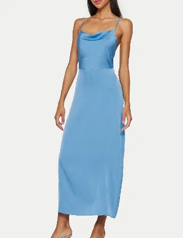 Rochie lunga Vila, albastru