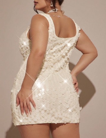 Rochie scurta SHEIN CURVE, galben deschis