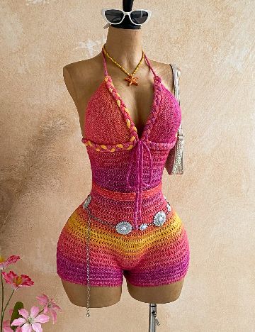 Salopeta de plaja SHEIN, mix culori
